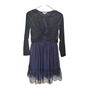 2-Peice Formal Dress - Girls Size 12 - Glittery Navy Blue